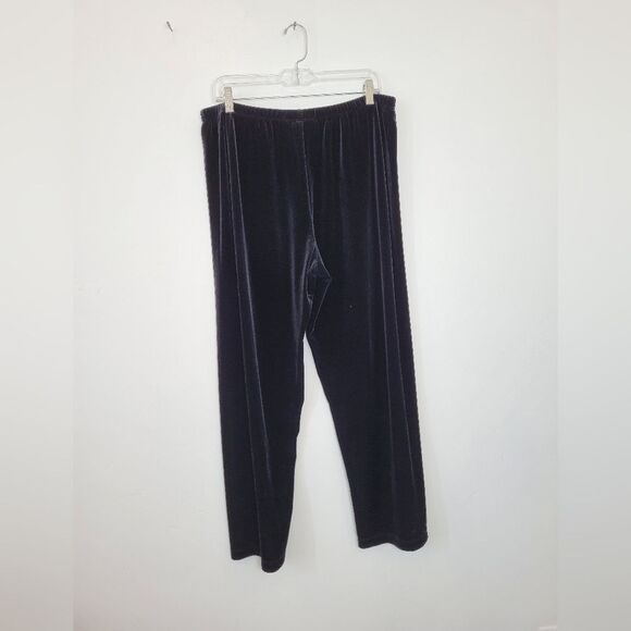 Vintage Chicos Design Velvet Pants High Waist Elastic Pull On Made in USA Size 3 - Picture 5 of 5